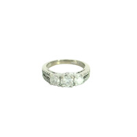  14K Gold & Diamond 3 Stone Bridal Band
