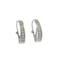  10K Gold & Diamond Hoop Earrings
