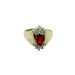  10K Gold & Red Stone Ring