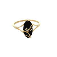  10K Gold & Onyx Ladies Ring