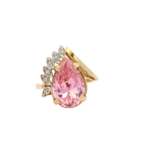  10K Gold & Pink Ice Ring