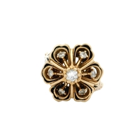  14K Gold & Diamond Cluster Ring