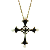  14K Gold Cross Necklace