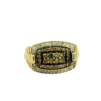  10K Gold & Diamond Men's Cluster Ring