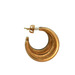  14K Brushed Gold Hoop Earrings