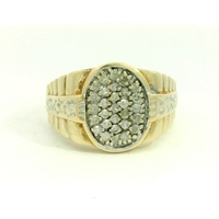  10K Gold Men's Diamond Cluster Ring