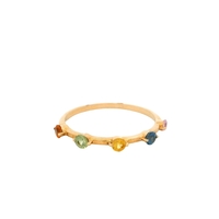  14K Gold Color Stone Band