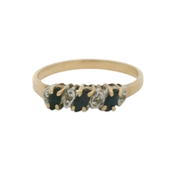  10K Gold & Blue Stone Ring